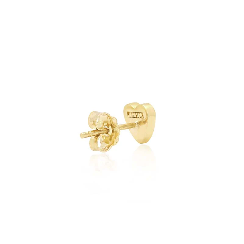 Diamond Mini Heart Studs - Image 3
