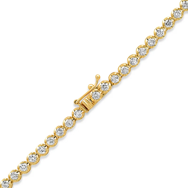 Large Graduated Diamond Tennis Necklace - Image 3