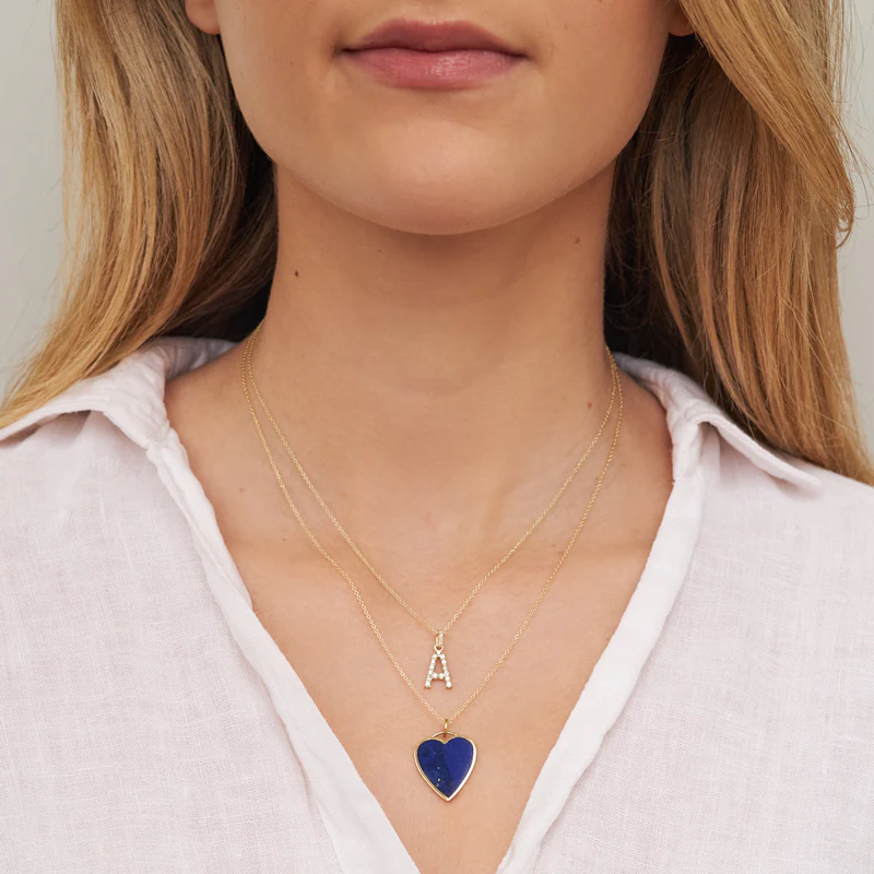 Diamond Letter Necklace - Image 3