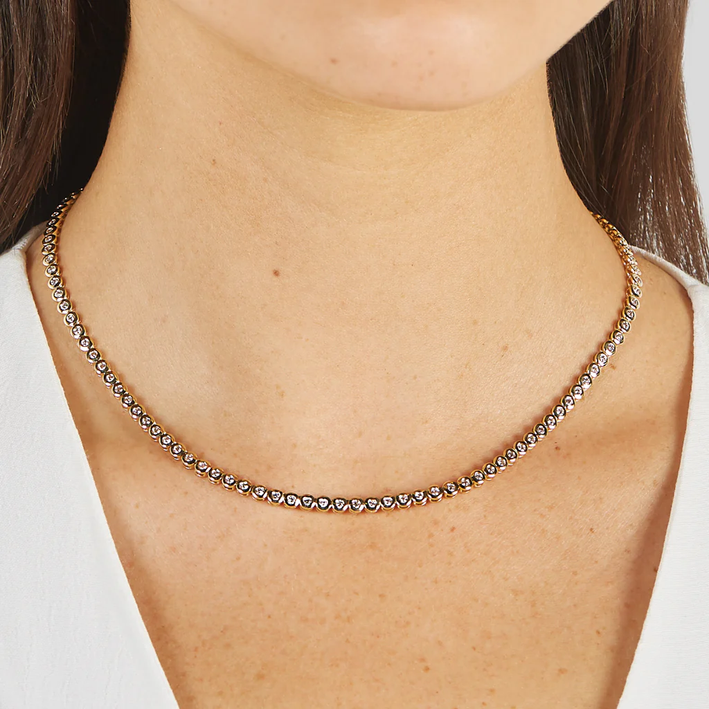 Diamond Bezel Tennis Necklace - Image 5