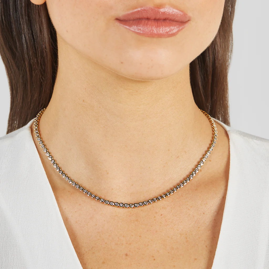 Diamond Bezel Tennis Necklace - Image 6
