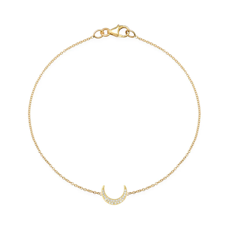 Diamond Mini Carson Moon Bracelet