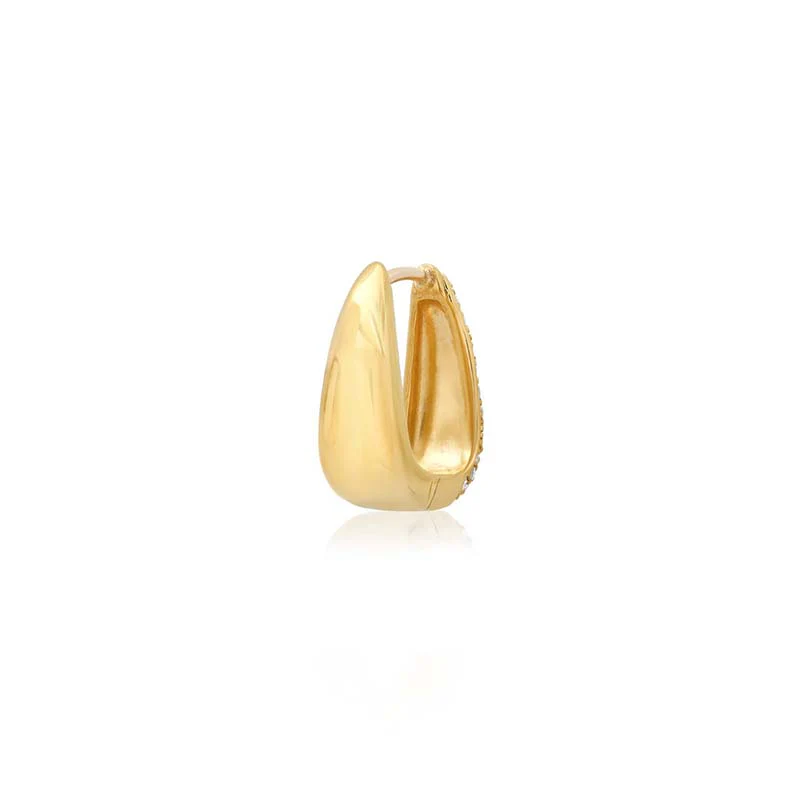 Elongated Diamond Teardrop Huggies - Image 4