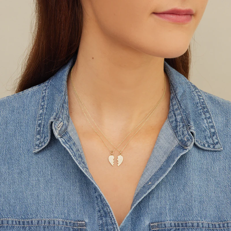 Mini Diamond Piece of My Heart Necklace - Image 5