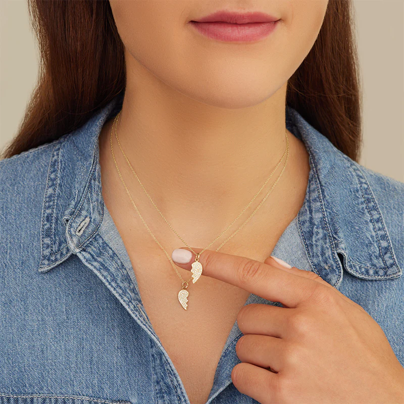 Mini Diamond Piece of My Heart Necklace - Image 6