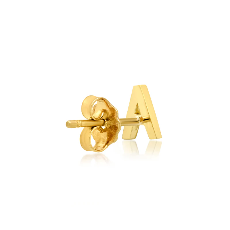 Diamond Mini Uppercase Letter Stud - Image 3