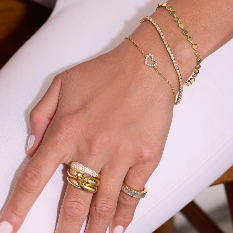 Diamond Open Heart Bracelet - Image 3