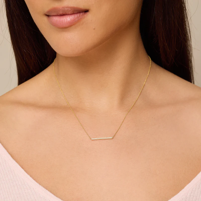 Diamond Stick Necklace - Image 3