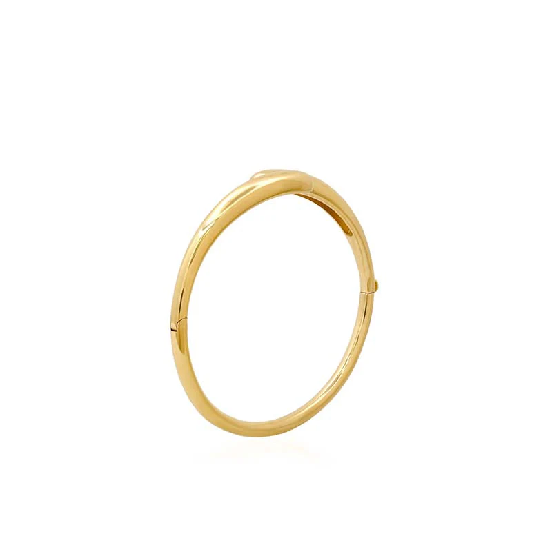Hinged Double Dome Bangle - Image 3