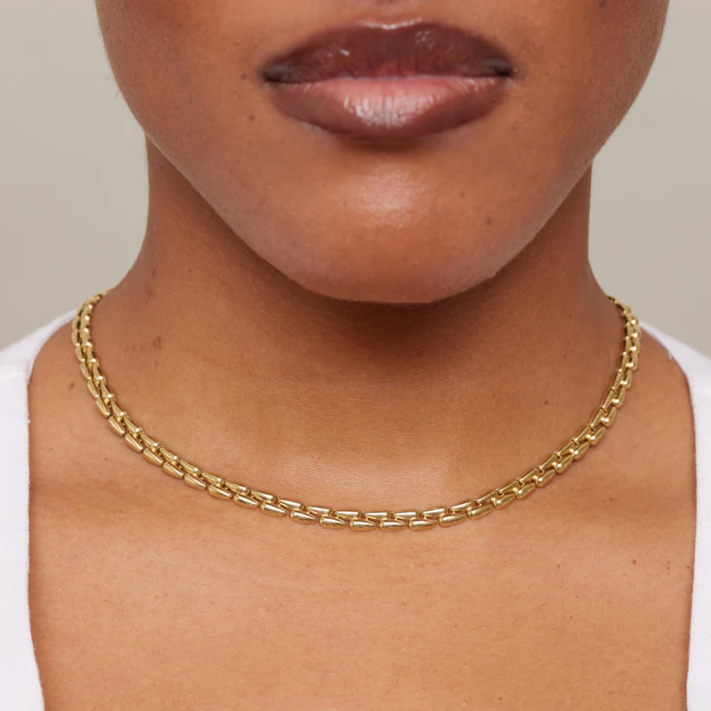Small Double Dome Tennis Necklace - Image 5