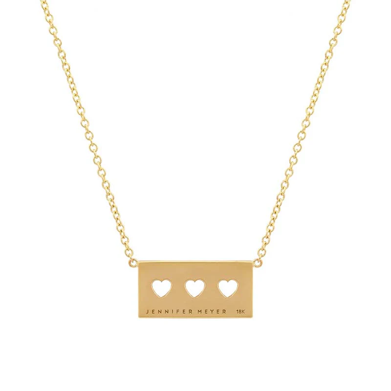 Ellen Plate with 3 Cut-Out Heart Detail Necklace - Image 2
