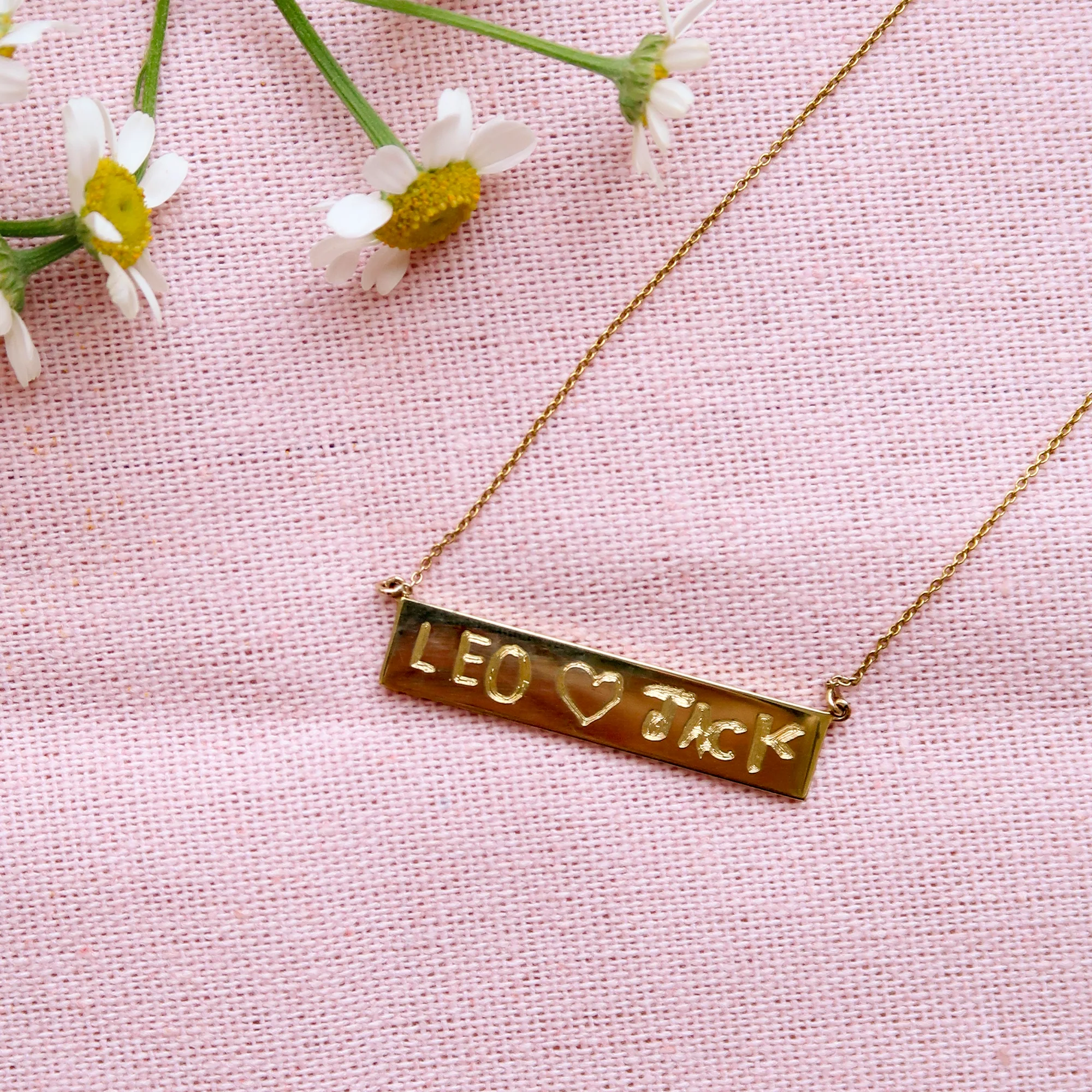 Heirloom Handwritten Nameplate Necklace - Image 4