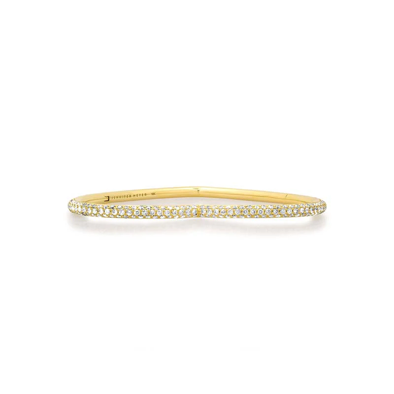 Forever Heart Bangle with Diamond Pave - Image 3
