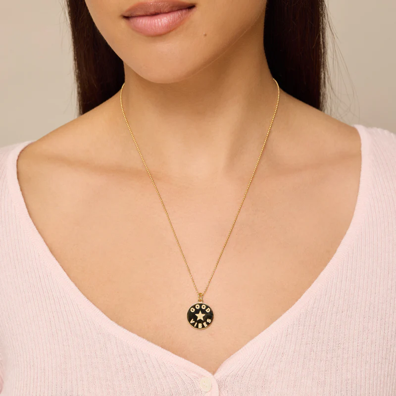 Good Vibes & Star Sentiment Pendant Necklace - Image 3