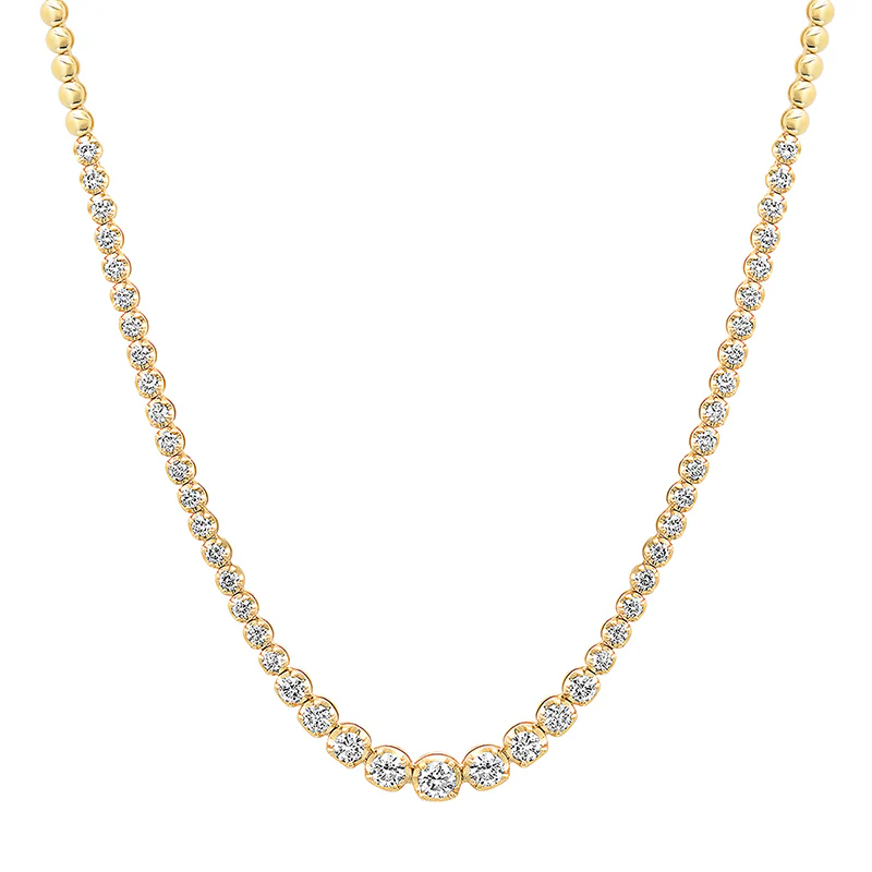 Graduated Diamond Tennis Necklace