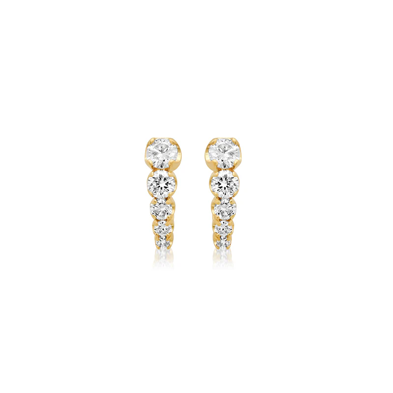 Graduated Illusion Set Diamond Edith Studs - Image 2