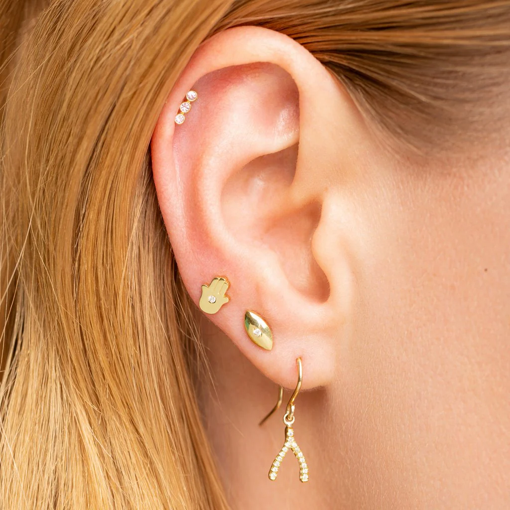 Single Mini Hamsa Stud - Image 4