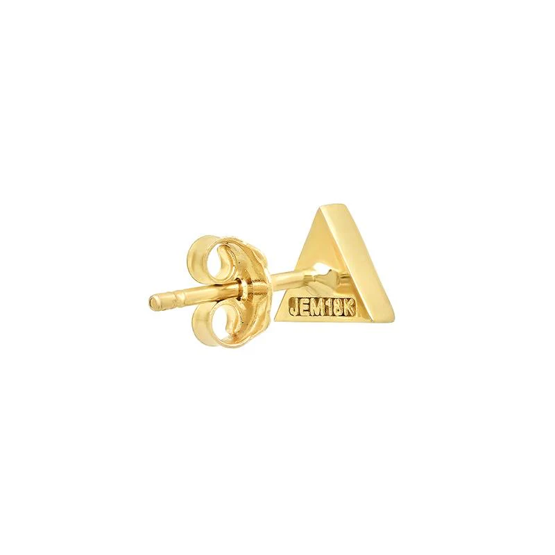 Single Opal Inlay Triangle Stud - Image 4