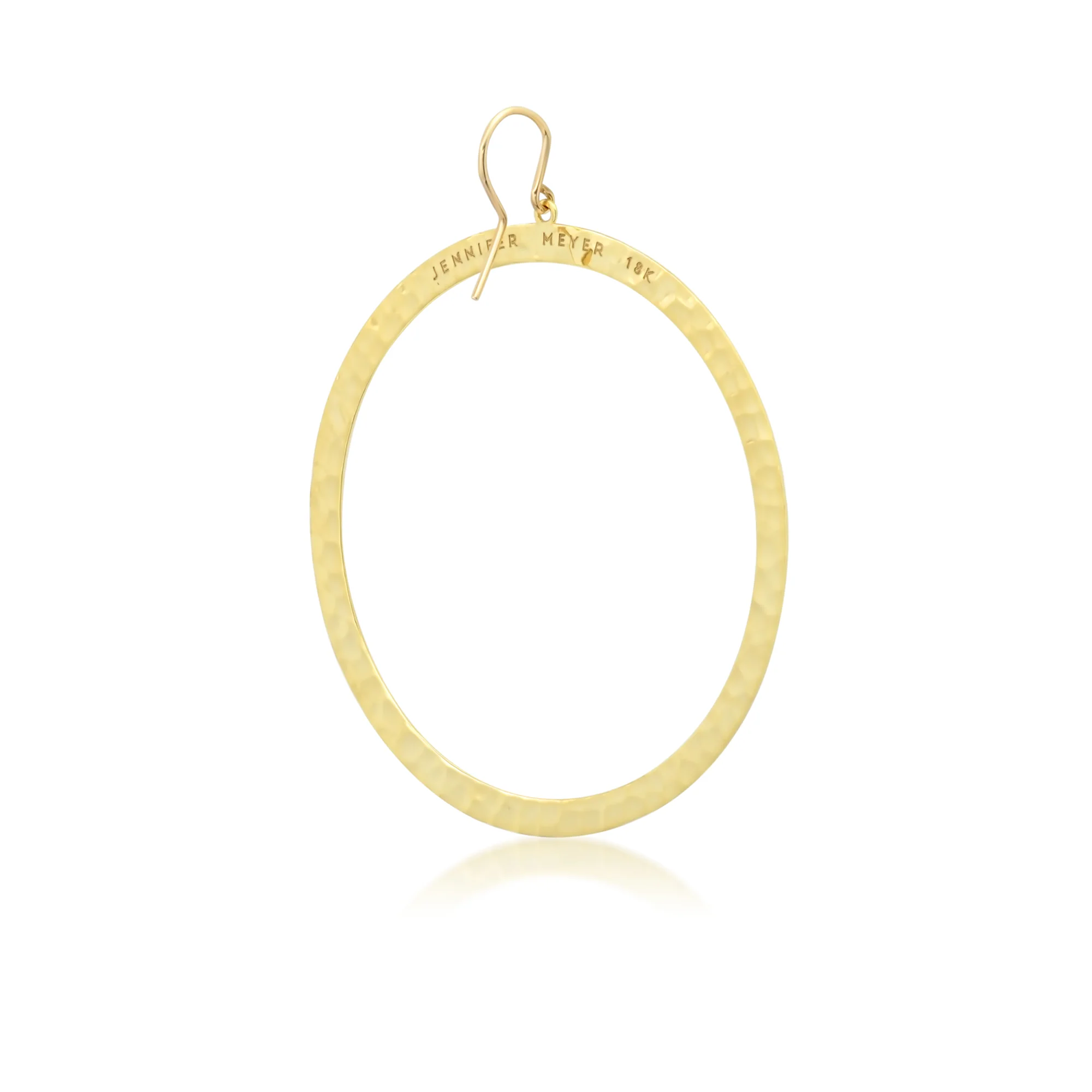 Extra Large Hammered Open Circle Earrings - Image 3