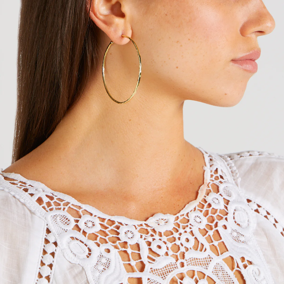 Large Hammered Hoops - Image 4