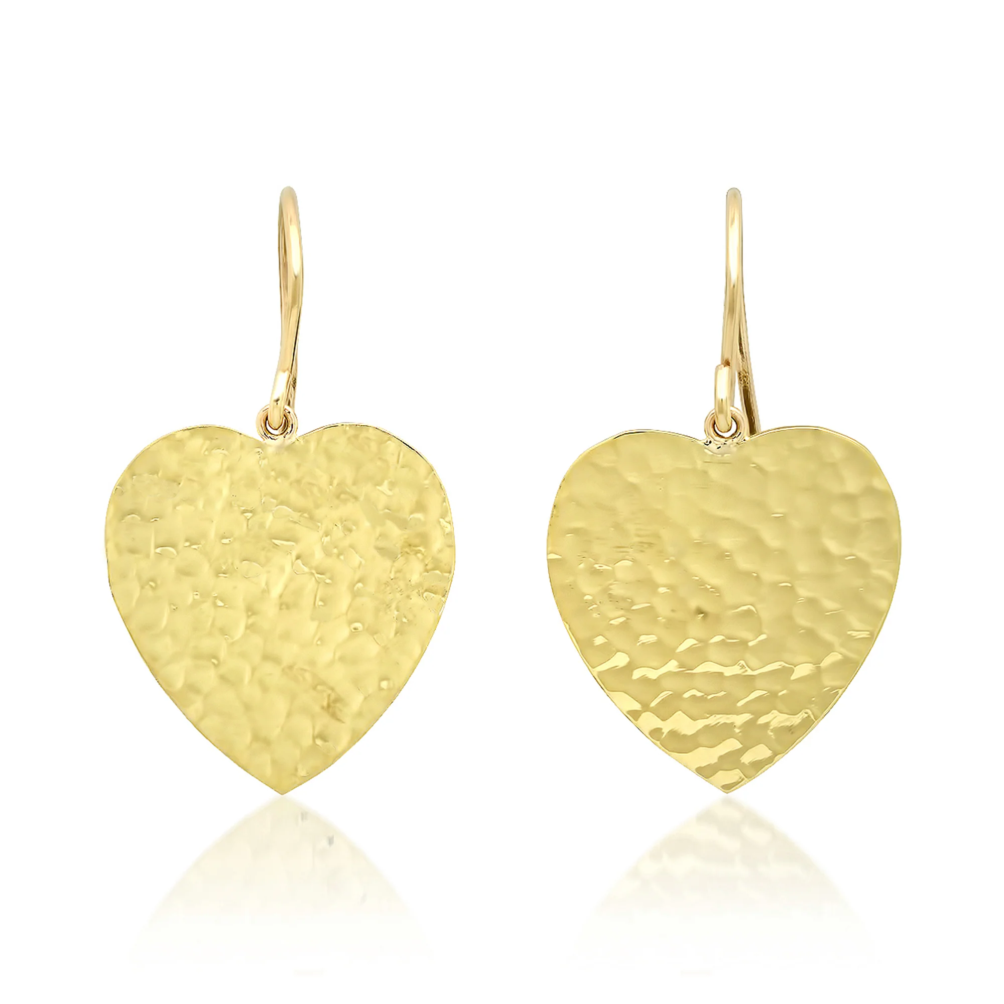 Hammered Heart Earrings - Image 4