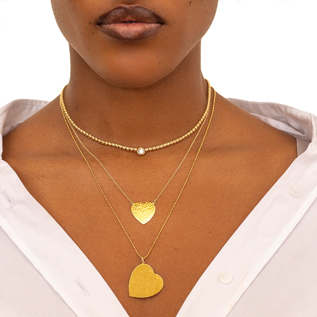 Hammered Heart Necklace - Image 4
