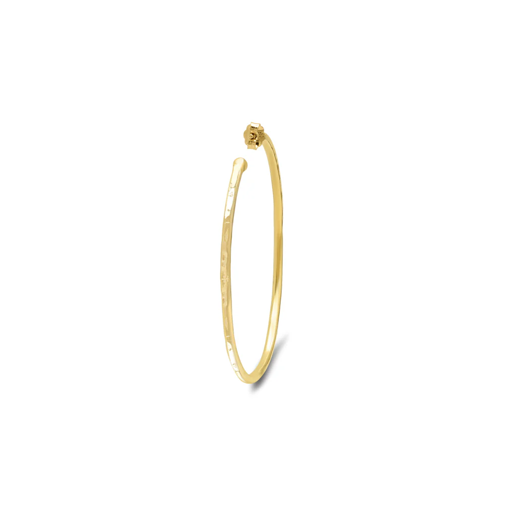 Medium Hammered Hoops - Image 3