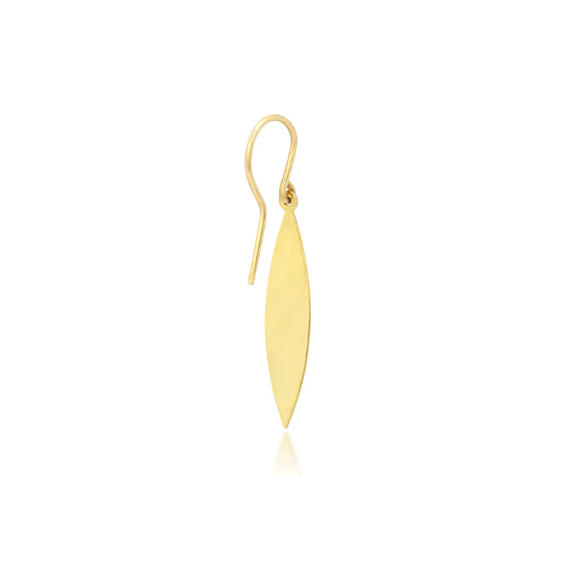 Hammered 1 Marquise Drop Earrings - Image 3