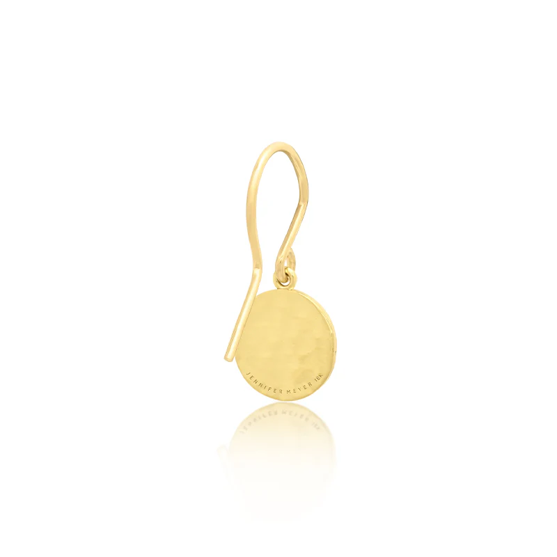 Mini Hammered Disc Earrings - Image 3