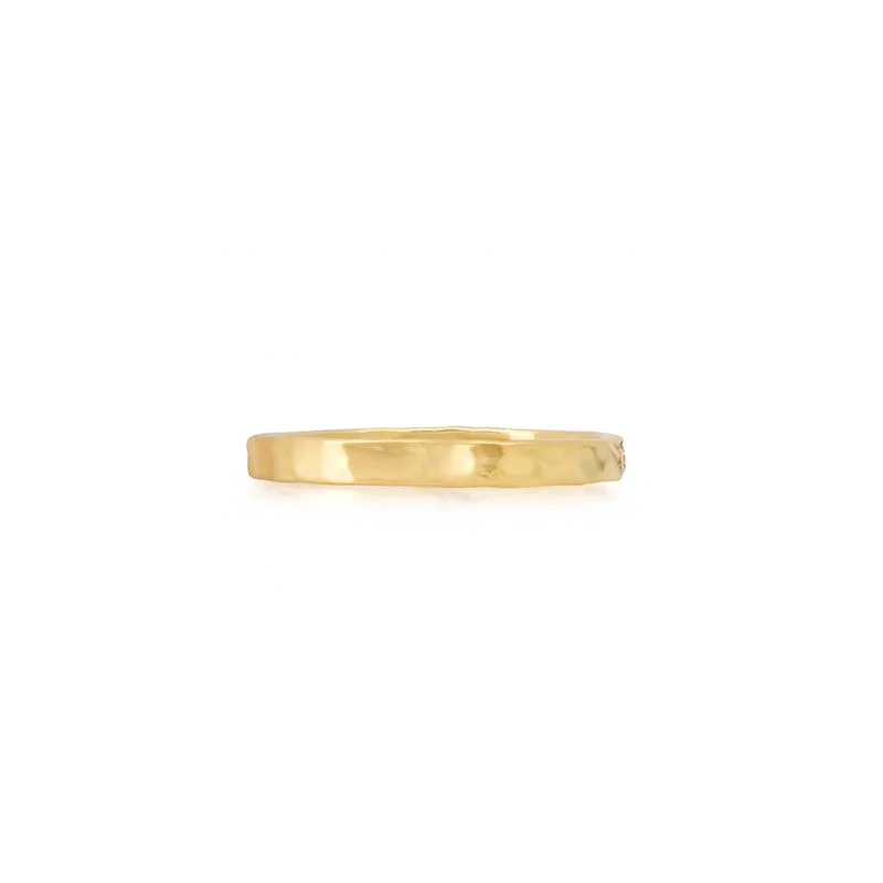 Hammered Ellen Band with Diamond Accent - Image 3