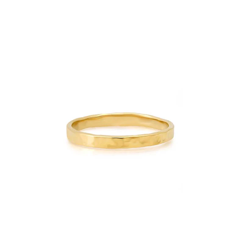 Hammered Ellen Band with Diamond Accent - Image 4