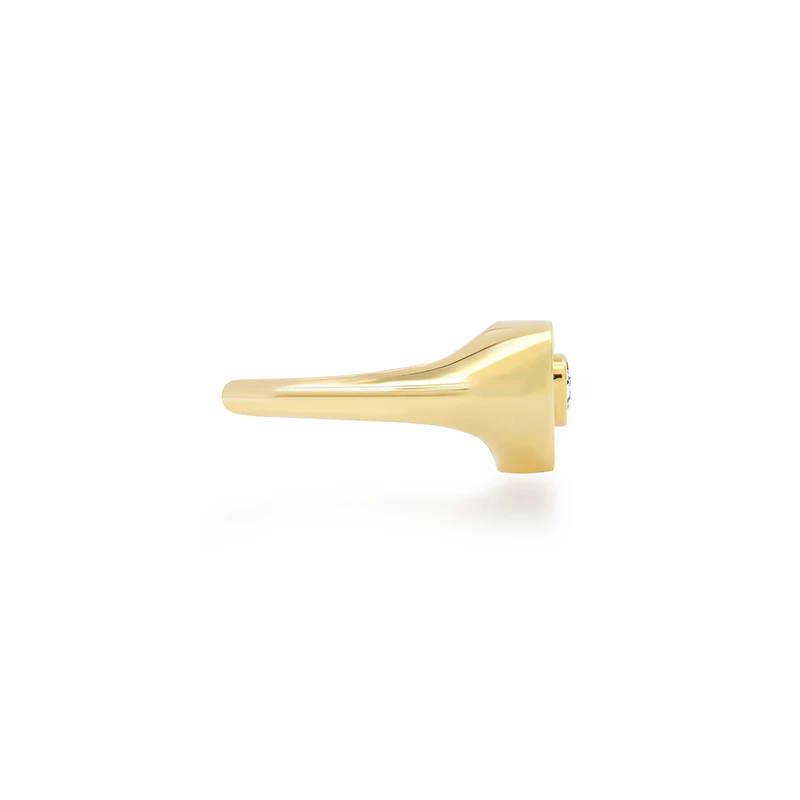 Heart Signet Ring with Heart-Cut Diamond - Image 3