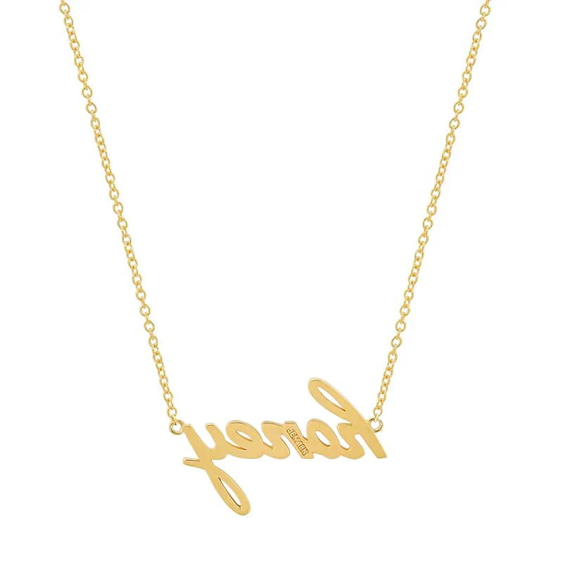 Honey Script Necklace - Image 2