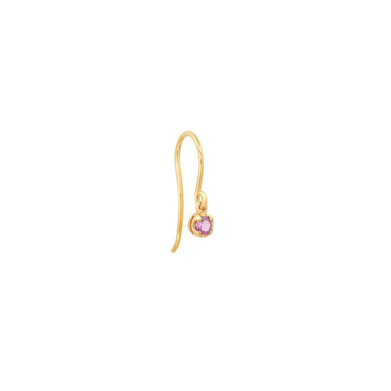 Illusion Set Amethyst Drop Earrings - Image 2