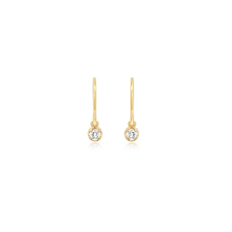 Illusion Set Diamond Drop Earrings