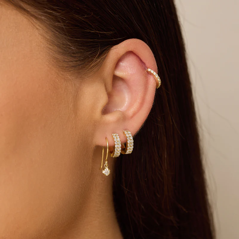 Illusion Set Diamond Drop Earrings - Image 4