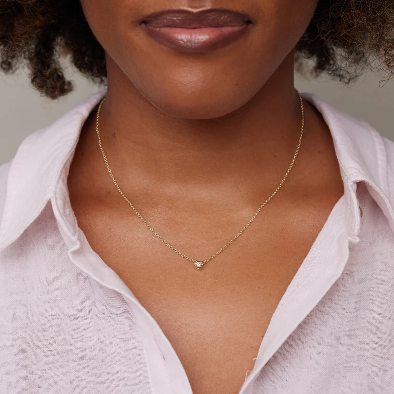 Illusion Set Diamond Necklace - Image 3