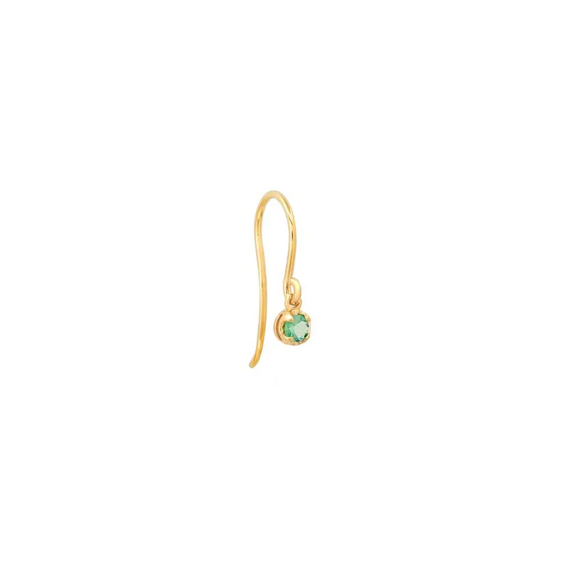 Illusion Set Emerald Drop Earrings - Image 2