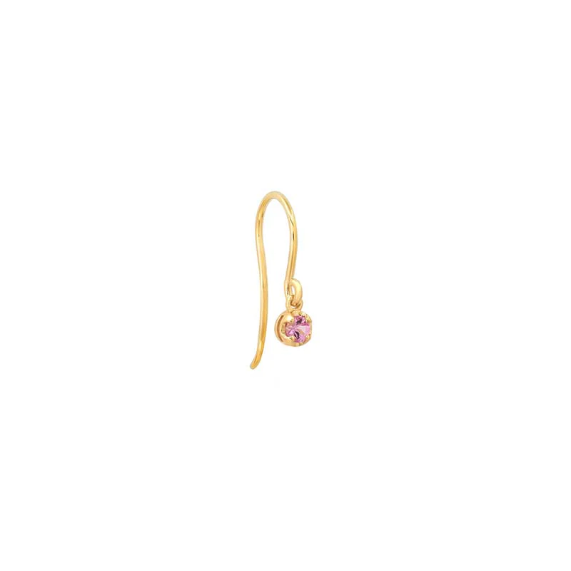 Illusion Set Pink Sapphire Drop Earrings - Image 2