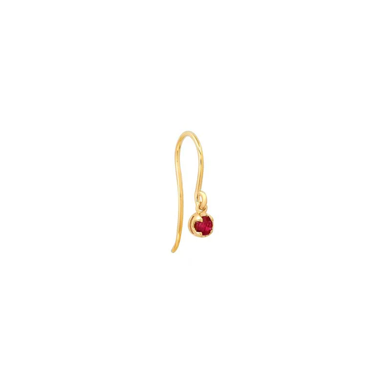 Illusion Set Ruby Drop Earrings - Image 2