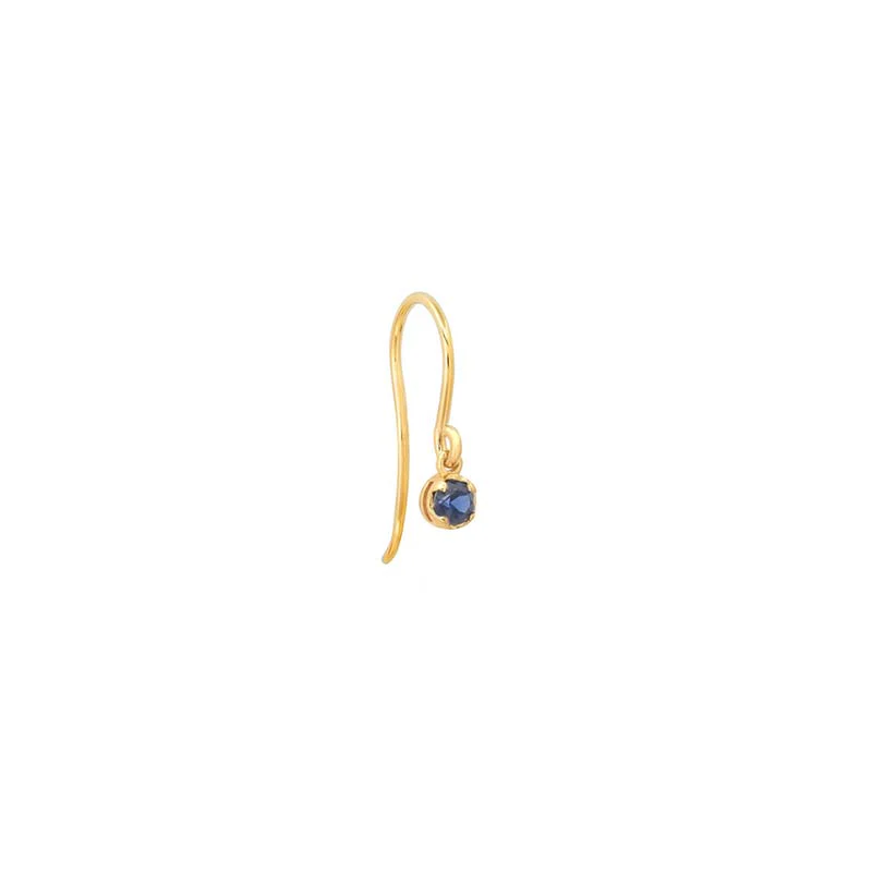 Illusion Set Sapphire Drop Earrings - Image 2