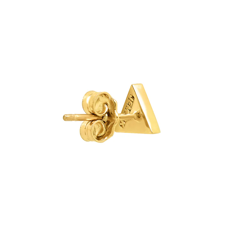 Lapis Inlay Triangle Studs - Image 3