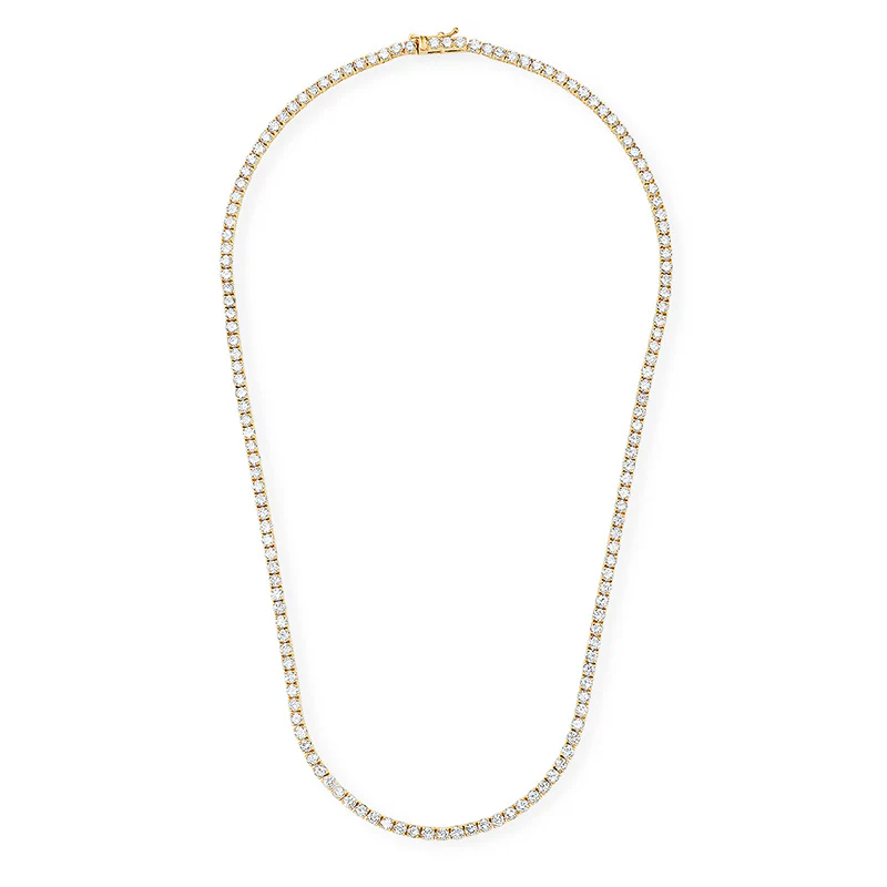 Large 4-Prong Diamond Tennis Necklace - Image 2