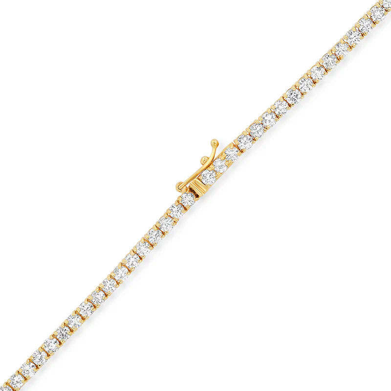 Large 4-Prong Diamond Tennis Necklace - Image 3