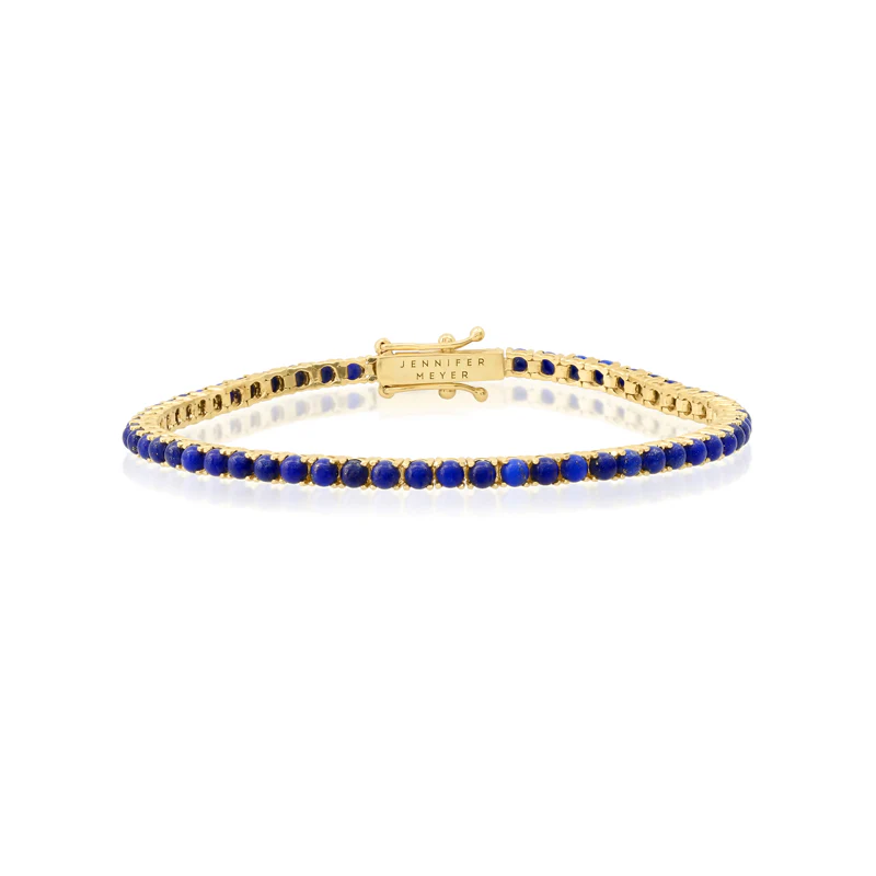 Large 4-Prong Lapis Tennis Bracelet
