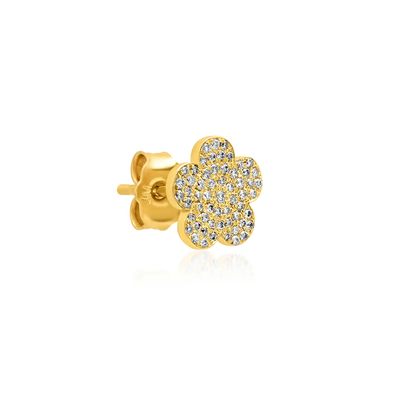 Large Diamond Daisy Studs - Image 3