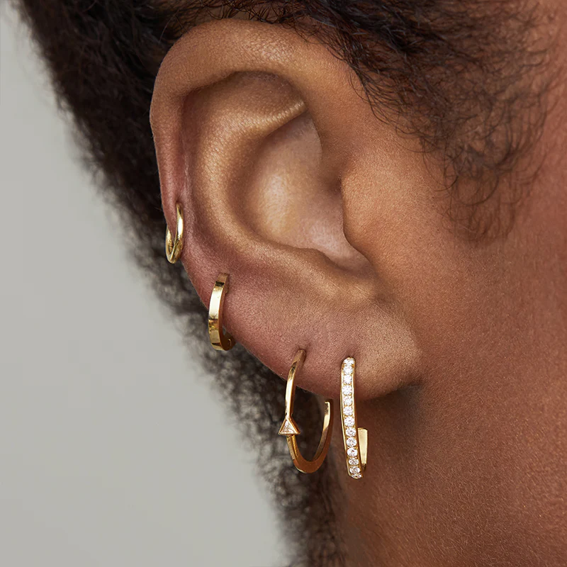 Large Diamond Edith Studs - Image 6