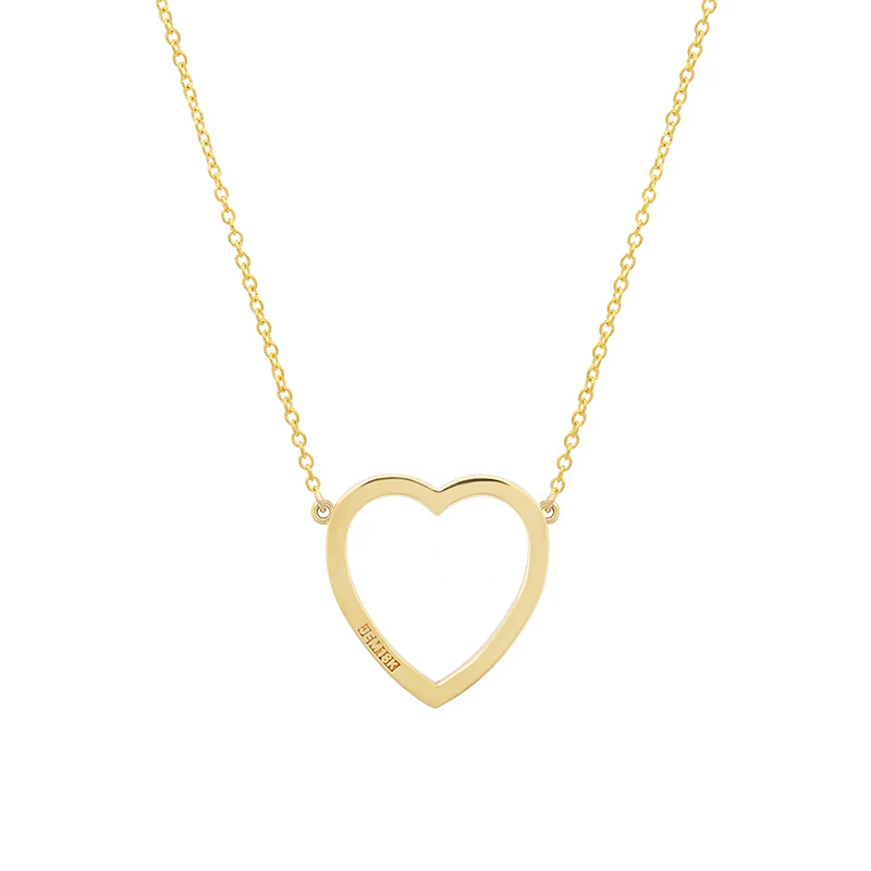 Large Diamond Open Heart Necklace - Image 2