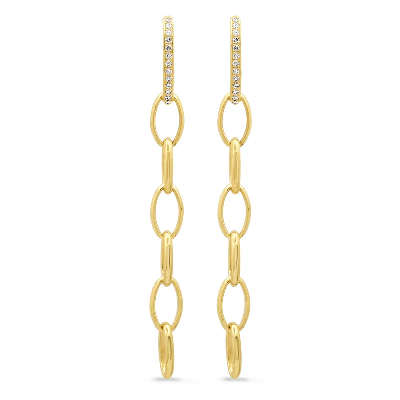 Large Diamond Edith Studs with 6 Edith Links