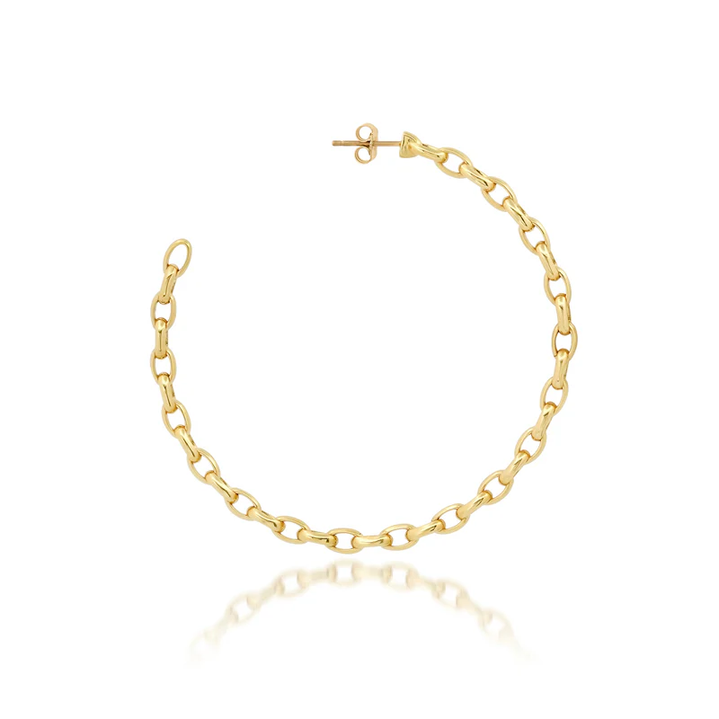 Large Edith Link Hoops - Image 3